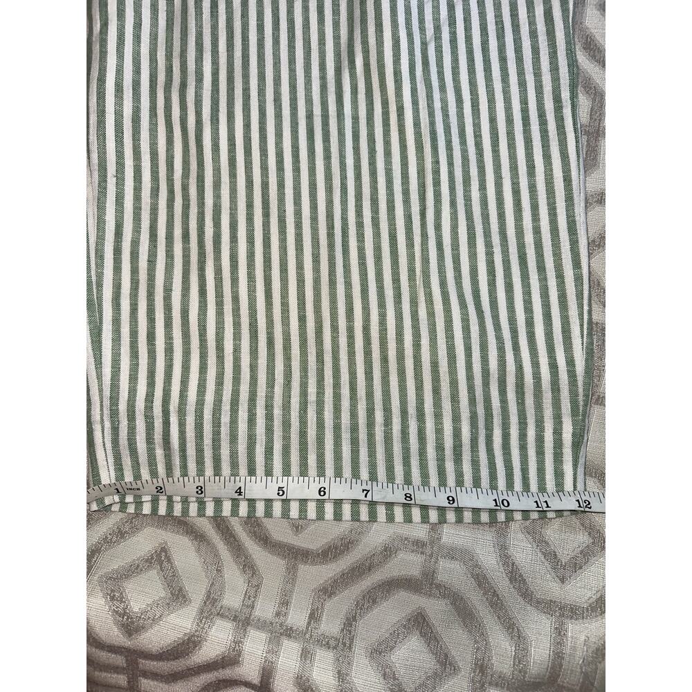 Abercrombie & Fitch Sloane Linen Blend‎ Wide Leg Trousers 34/24S Green Stripe - Picture 8 of 8
